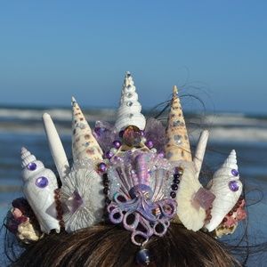 TVD Crystal & Fluorite Octopus Mermaid Crown